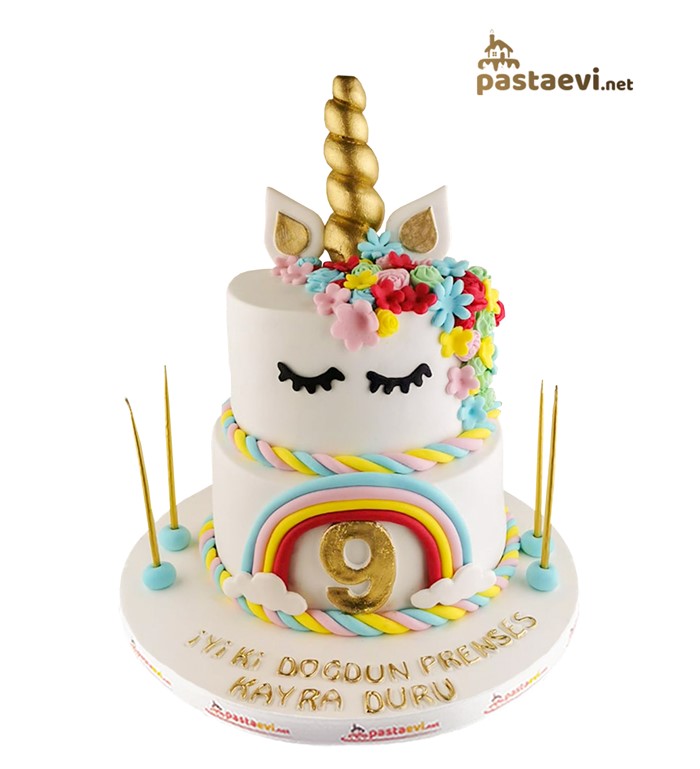 unicorn, rakamlı pasta, unicorn pastaları, doğum günü pasta